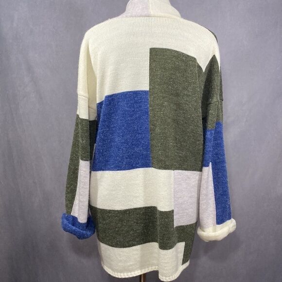 Patchwork Style Open Cardigan - Picture 5 of 5